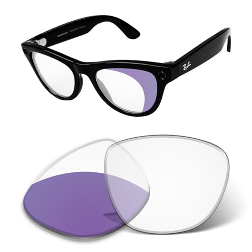 Image of 1.6MM Transition Replacement Lenses Compatible with Ray-Ban Meta Skyler RW4010 /RW4014 52mm Smart Glasses, Scratch-Proof