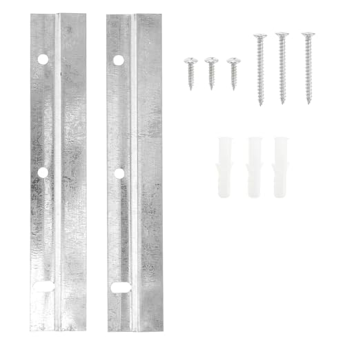 Image of Cleat Picture Hanger 6 Pcs Wall Hanging Photo Frame Interlocking Bracket Kits Clothes Racks Clothing Hardwares for Mirrors Iron Cleat