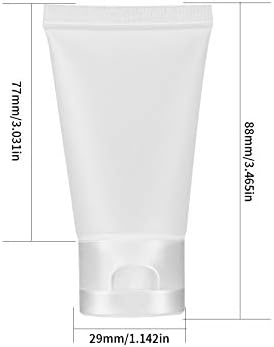 Yibaijia 32 PCS 30ml Refillable Tubes Bottle, Travel Makeup Container, Cosmetic Sample Bottles with 2 PCS Dispensing Tool for Shampoo, Facial Cleanser, Body Lotion Shower, Gel