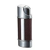 Visol Piccolo Single Jet Torch Flame Cigar Lighter, Brown