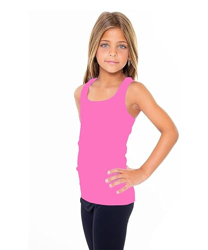 Image of Malibu Sugar Girls Tank Tops Size 7-10 - Racerback Tank Top Dance Cheer Gymnastics Shirts for Sports Undershirts Layering