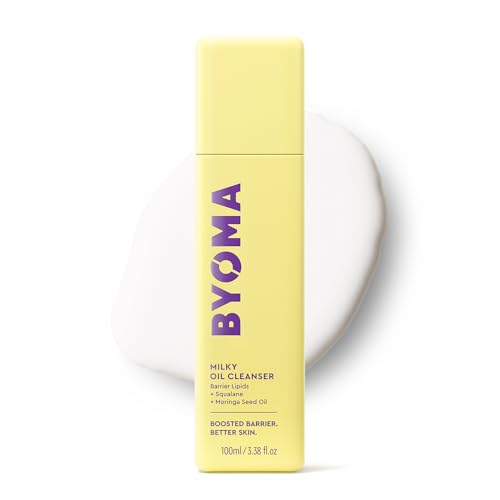 BYOMA Milky Oil Cleanser - Hydrating Facial Cleanser for Skin Barrier Repair - Tri-Ceramide Face Wash for Sensitive Skin & All Skin Types - Deeply Hydrated Skin, No Oily Residue - 3.38 fl oz