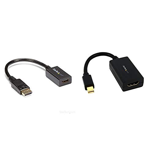 StarTech.com Mini DisplayPort to HDMI Adapter - 1080p & DisplayPort to HDMI Adapter  1920x1200 - HDMI Video Converter - Latching DP Connector  Monitor to HDMI Adapter (DP2HDMI2)