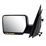 Towing Mirrors Compatible with Ford F150 2004-2006, Amber Turn Signal, Electric Adjustable Glass, Heated, Electric Adjustment of Flat Mirror, Driving Side Left