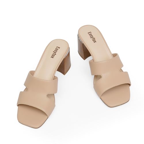 Open Toe Heeled Mules for Women Chunky Heel Sandals for Women 20254