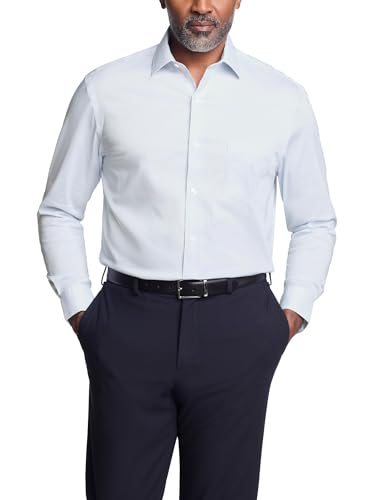 Van Heusen Men's Dress Shirt Regular Fit Ultra Wrinkle Free Flex Collar Stretch Print