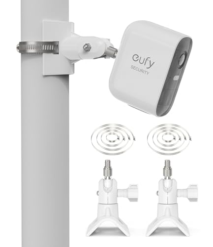 Support de Poteau Universel HOLACA Blanc pour Caméras eufycam et Arlo Pro