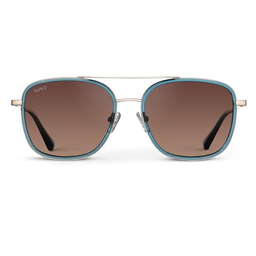 WearMe Pro - Women’s Polarized Square Sunglasses: Modern Square Aviator with Double Bridge Vintage Aesthetics2