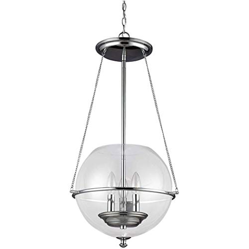 Sea Gull Lighting 6511903-05 Havenwood Three-Light Pendant with Clear Glass, Chrome Finish Sea Gull Lighting 6511903-05 Havenwood Three-Light Pendant with Clear Glass, Chrome Finish