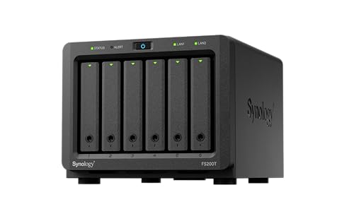 Image of Synology FlashStation FS200T All‑Flash NAS - 6‑Bay 2.5 inch SATA SSD, Intel Celeron J4125, 4GB DDR4 (Up to 8GB), 2.5GbE + 1GbE, Quiet SFF Desktop Storage