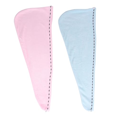 PLAFOPE 2 Piezas Toallas de Microfibra para Cabello Turbante Suave y Absorbente Secado Rápido para Mujeres Ducha Gimnasio y Viaje con Textura Cómoda y Diseño