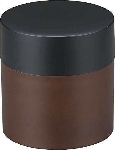 カノー 茶筒 漆 黒 径8.7×9cm 日本伝統色 塗分茶筒 74046