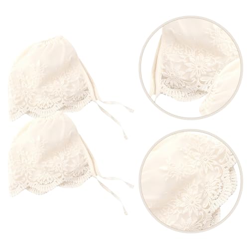 Bonnets pour bébés en dentelle douce de qualité supérieure lot de 2