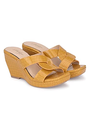 Image of Delize Light - vegan leather cross strap wedge heel sandals 2500