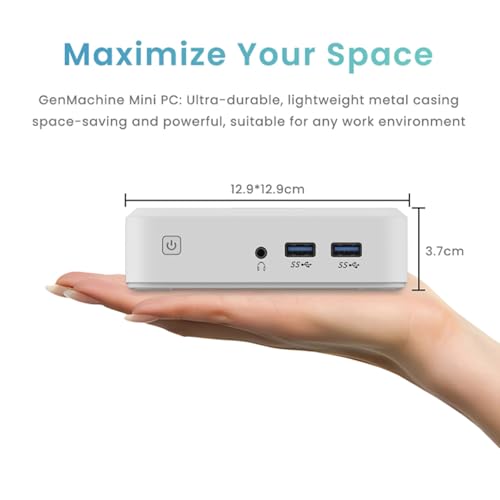 Image of AMD Ryzen 5 3550H Mini PC, 4-Core 8-Thread Processor, 16GB DDR4 RAM 512GB High-Speed SSD, 4K UHD Video Support, Low Noise Small Form Factor Desktop PC for Multitasking Work & Home Media