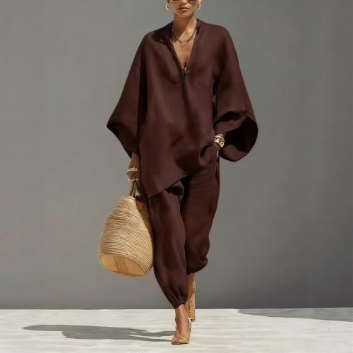 Conjunto de mujer de algodón y lino premium con caída elegante y máxima suavidad natural 3