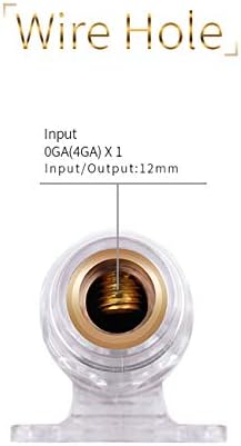 LEIGESAUDIO 0/2/4Gauge AWG 100 Amp ANL Fuse Holder Wire Inline Fuse for Car Audio (100A)
