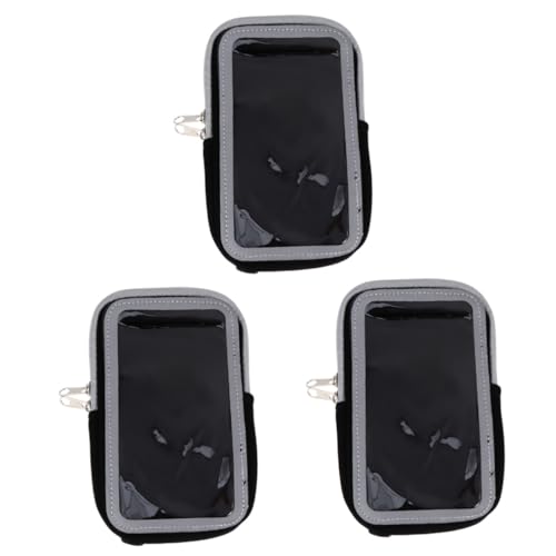 OSALADI 3 Pcs Armband Wallet Ladies Purses Running Arm Zipper Pocket Running Arm Bag Gym Arm Phone Holder Mobile Phone Bag Phone Purse for Women Sports Equipment Multipurpose Neoprene