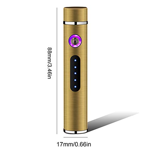 Doppelbogenfeuerzeug, Zigarettenanzünder USB Aufladbar LED-Display Feuerzeug, Elektrisches Winddichtes Flammenloses… – Bild 3