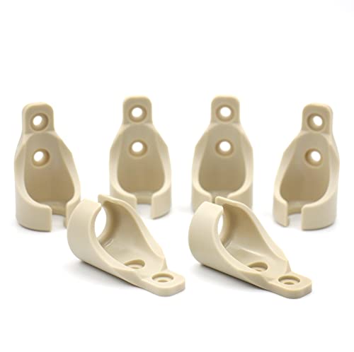 Universal Bungee Kit Parts for Sun Shades Blackout Roller up Blinds (6 Circle Receiver, Beige)