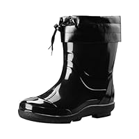 Men's Wellington Boots, Lined Rain Boots, Winter Ankle Boots, Waterproof Work Boots with Drawstring, Rain Shoes, Rubber Boots, Slip-On Boots, Winter Boots, Rubber Boots, Garden Shoes