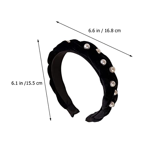 Minkissy 2 Pezzi Fascia di Velluto con Perle