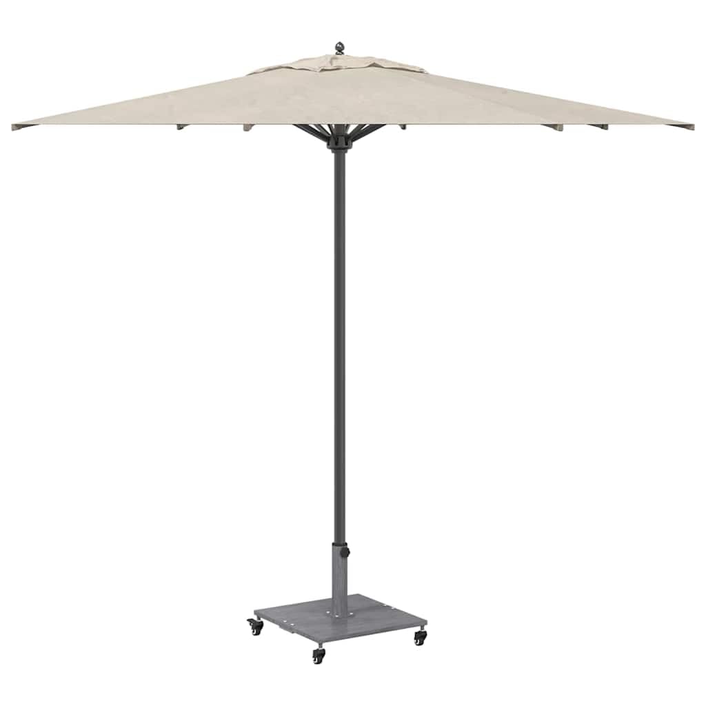 Supporto per ombrellone grigio scuro, effetto legno, in acciaio, 45 x 45 x 31,5 cm, con piedini regolabili, per balcone, terrazza, giardino, cortile, patio, stabile base per ombrellone con