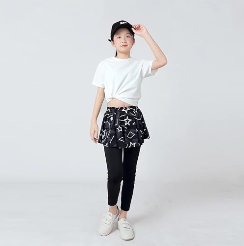 Girls' Sports Leggings with Ruffle Skirt Kids Yoga Running Tennis Stretchy Skinny Sports Pants 5-14 Years2