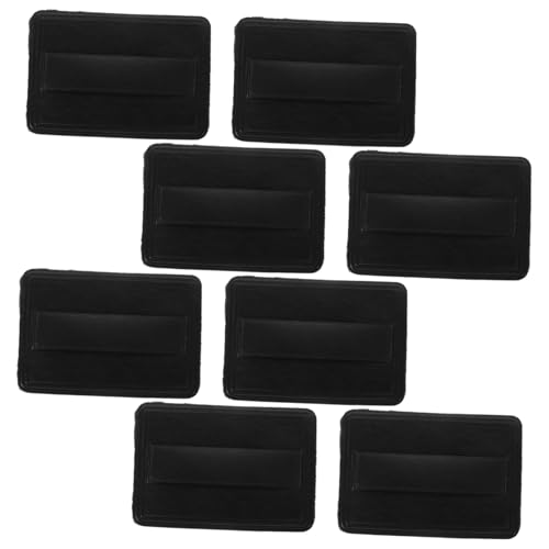 Healeved 8pcs Super Soft Crystal Velvet Puff Makeup Sponge Under Eye Puff Makeup Puff Puff Face Make up Leather + Super Soft Fabric Black