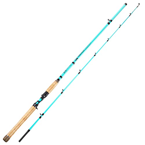 Sougayilang Inshore Saltwater Fishing Rods, Spinning Rods and Casting Rods with AAA Cork Handles,IM7 Toray Carbon Blanks- 7' - Blue- Casting