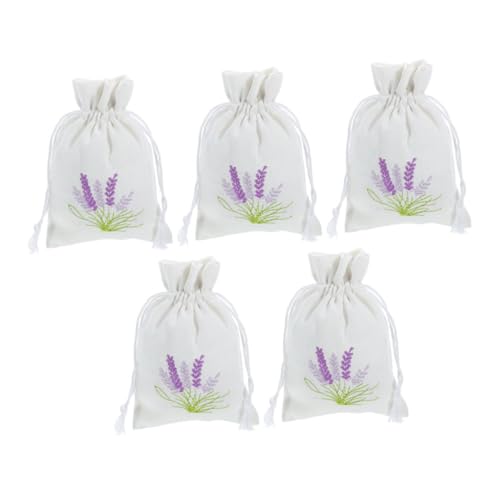 5 bolsas sachet de lavanda con cordón para almacenamiento miniatura 1