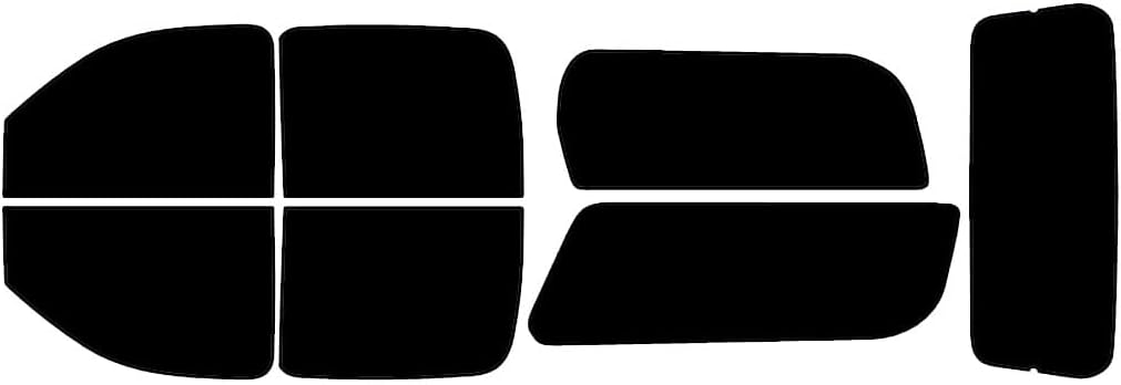Rvinyl Window Tint Kit Compatible with GMC Yukon 2007-2014 XL - Black 5% - Single Ply No Bubble Film - Do it Yourself Vehicle Complete Precut Kit