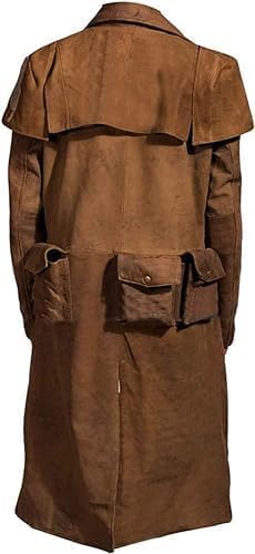 Men's New Cowboy Western Long Duster Coats, Vegas Trench Coat Men Cosplay