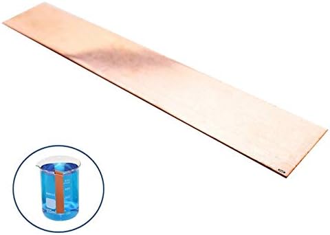 Krohn Acid Copper Electroplating Kit – 1 Quart Copper Plating Solution with Pure Copper Anode 1" x 6" for Jewelry & Metalworking