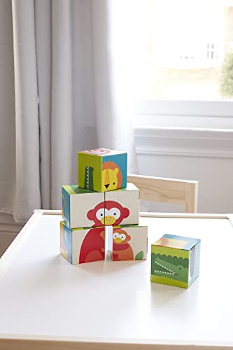 Image of Petit Collage Wild Animals Puzzle Blocks