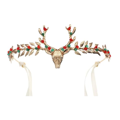 NLAIOUSL Christmas Theme Reindeer Hair Comb Festival Props Hairhoop Seasonal Props Holiday Celebrations Party Gathering Barrette