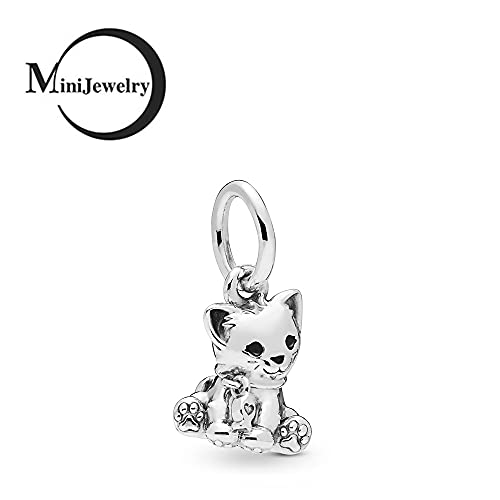 Kitty Cat Kitten Charm fits Pandora Moments Bracelets Women Family Christmas S925 Bead Birthday3