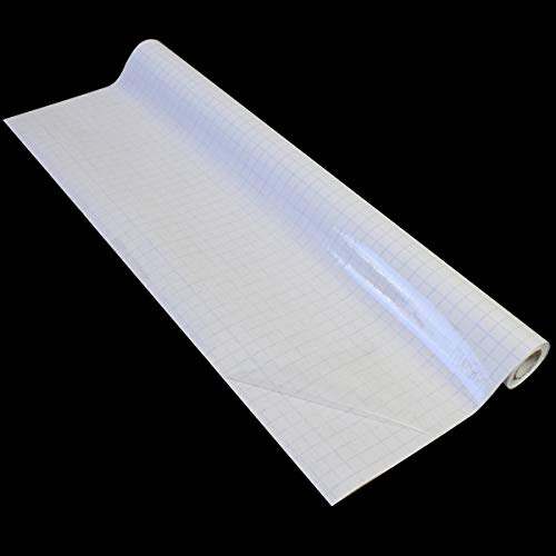Bright Ideas Clear Book Cover Protector Film Roll, 500mm x 5m, Water-Based Adhesive, Cutting Grid, Polypropylene (PP), BI9013