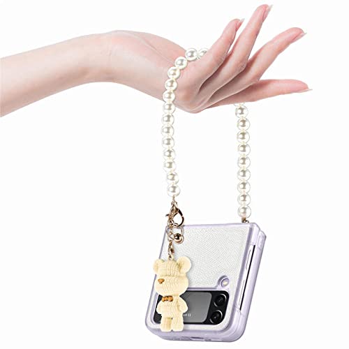 Coque Samsung Z Flip4 en cuir blanc - Finition premium et design minimaliste