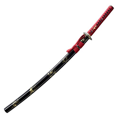 Katana Samurai Sword Wooden Katana Iaido with Sheath,Wooden Weapon Accessories,Kendo Swordsmanship Training,Role-Playing Props,Handmadeï¼ˆ103cmï¼‰