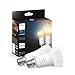 Price comparison product image Philips Hue White Ambiance Smart Bulb Twin Pack LED [B22 Bayonet Cap] - 1100 Lumens (75W Equivalent). Works with Alexa, Google Assistant and Apple Homekit