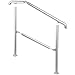 VEVOR Handrail for Outdoor Steps, 2-3 Steps Outdoor Handrail, Adjustable Stainless Steel Staircase Handrail, Thickened Stair Railings for Porch Railing, Deck