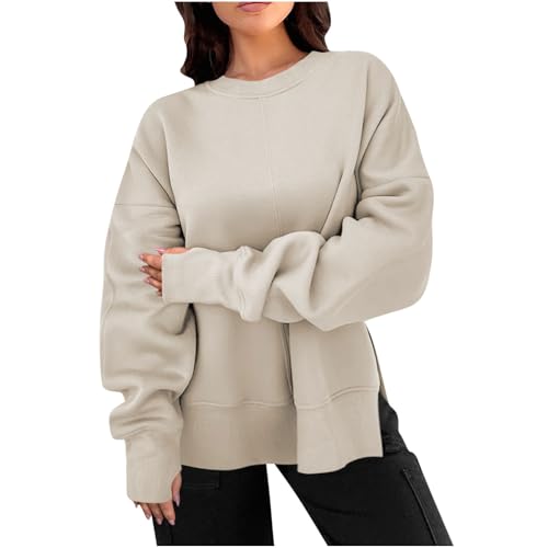 Sweatshirt for Women Oversized Crewneck Long Sleeve Casual Pullover Sweatshirts 2025 Fall Fashion Clothes3