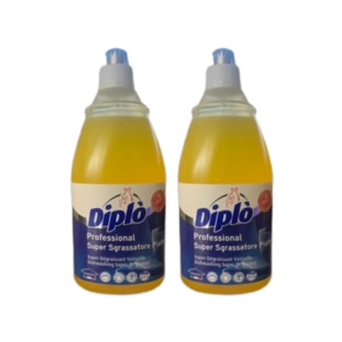 Diplo Professional, Super Sgrassatore Piatti, Rimuove Sporco, Bruciato e Incrostazioni Da Pentole e Stoviglie 600ml (2 Unità)