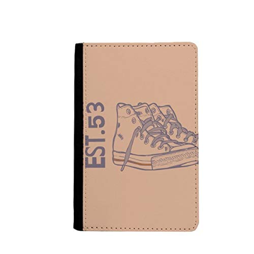 Porte-passeport en toile peinte main chaussures : étui passeport 3.7x5.8 classique