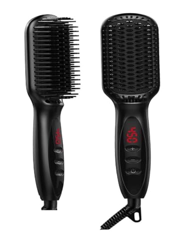 Plancha Cepillo Alisador de Pelo Eléctrico Negra miniatura 2