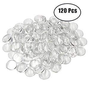 120 pcs Glass Dome Cabochons Clear Round Cabochons Tiles Non-calibrated Round 30mm for Cameo Pendants Photo Craft Jewelry Making by Erlvery DaMain