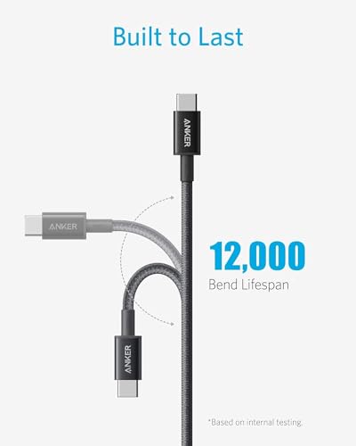Anker USB C to USB C Cable, Type-C Charging Cord Fast Charge(100W), for iPhone 17/17 pro, MacBook and More (5, Black, 6ft)