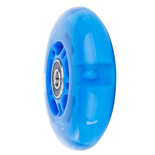 Aowesm 80Mm Light Up Scooter Wheels 80 Mm Pu Led Flash Flashing 3-Wheel Kick Scooters Rear Replacement Wheels For Kids Toddles Boys And Girls (2-Pack) (Blue) #TOP7