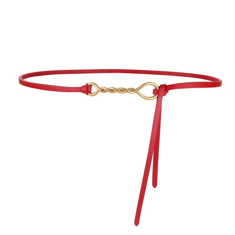 First Layer Of Cowhide Belt Knotted Shirt Waist Belt